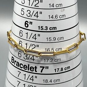 Brook & York Gold Paperclip Link Chain Bracelet